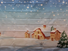 Decor Doek Winter Dorp in Sneeuw PVC