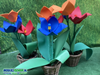 Decoratie Hollandse Tulpen in mand