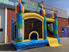 Springkussen Jumpy Happy Party met glijbaan