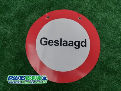 Gelegenheid Bord Geslaagd