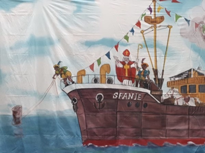Decor Doek Sinterklaas Stoomboot