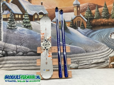 Decor Hekje met Ski - Snowboard