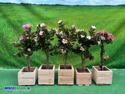 Kunstplant met bloemen 1.3 meter