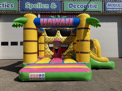 Springkussen Pretcentrum Hawaii met Glijbaan Klein
