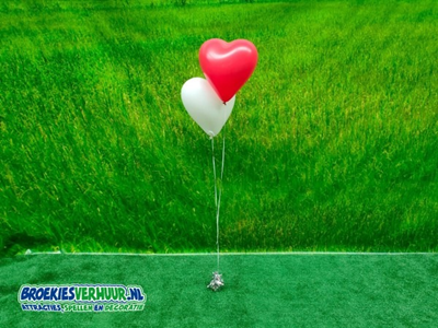 Tafeldecoratie 2 Hart ballonnen