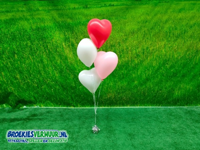 Tafeldecoratie 4 Hart ballonnen