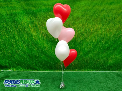 Tafeldecoratie 5 Hart ballonnen