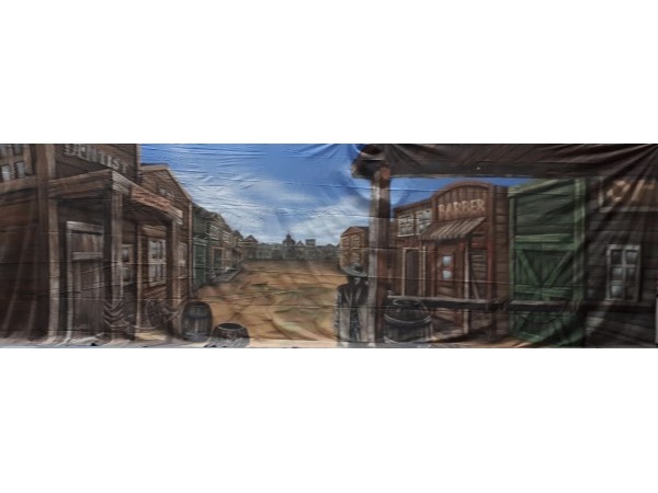 Decor Doek Western Dorp 10x4