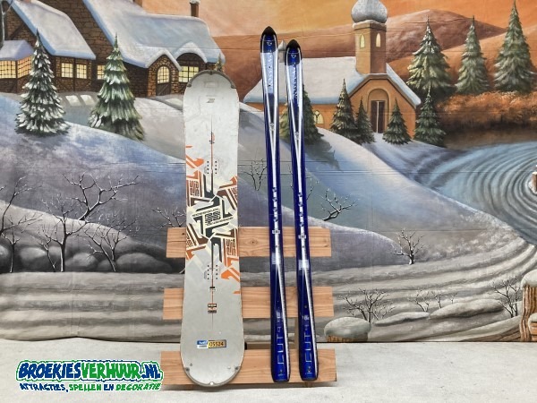 Decor Hekje met Ski - Snowboard