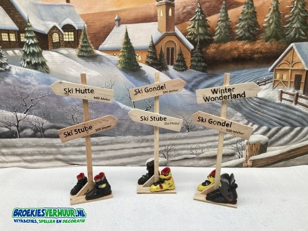Decor Bewegwijzering Bordje Ski Schoen