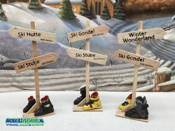 Decor Bewegwijzering Bordje Ski Schoen