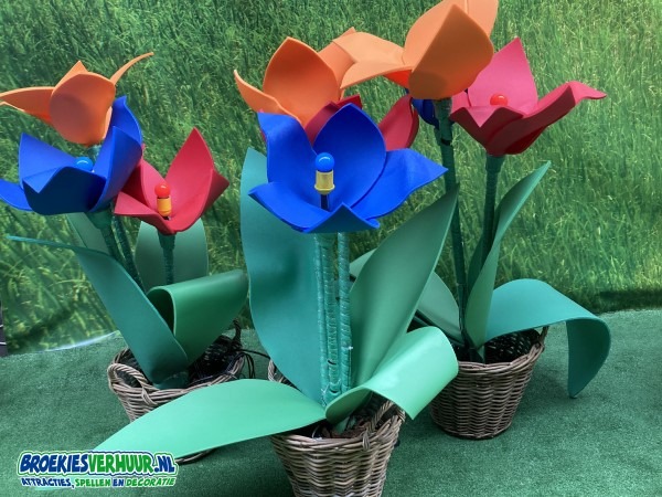Decoratie Hollandse Tulpen in mand