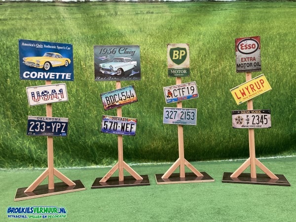 Thema decoratie bordjes Auto